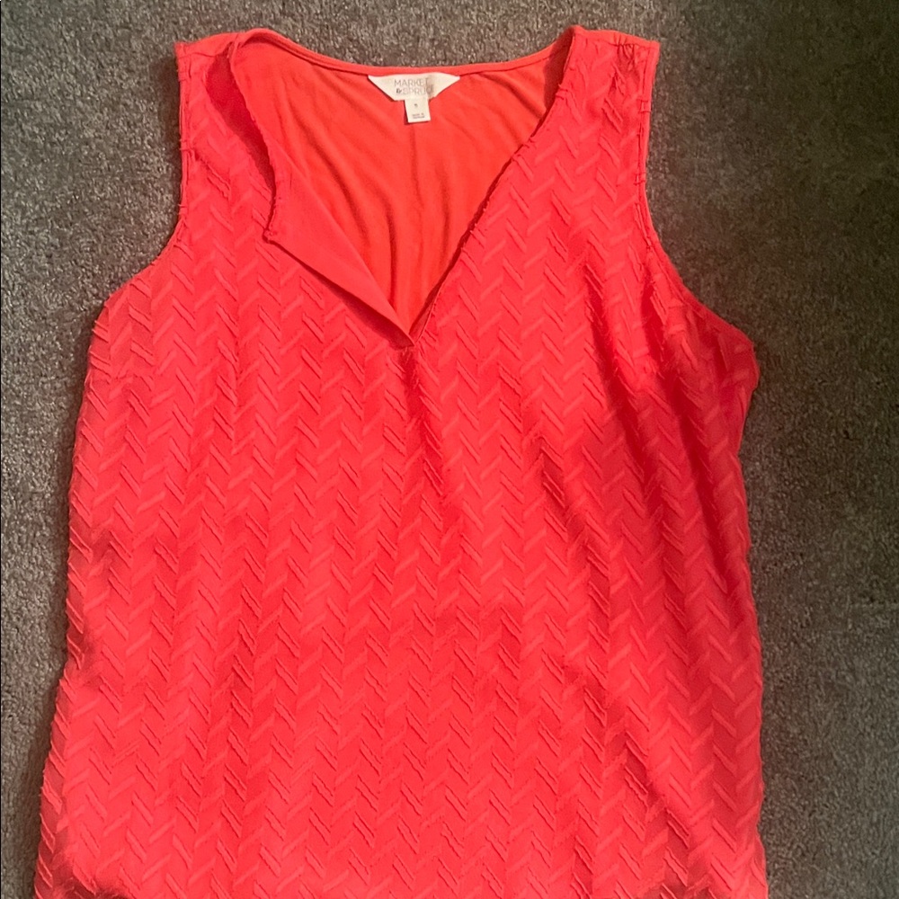 Market & Spruce Coral Tank Top